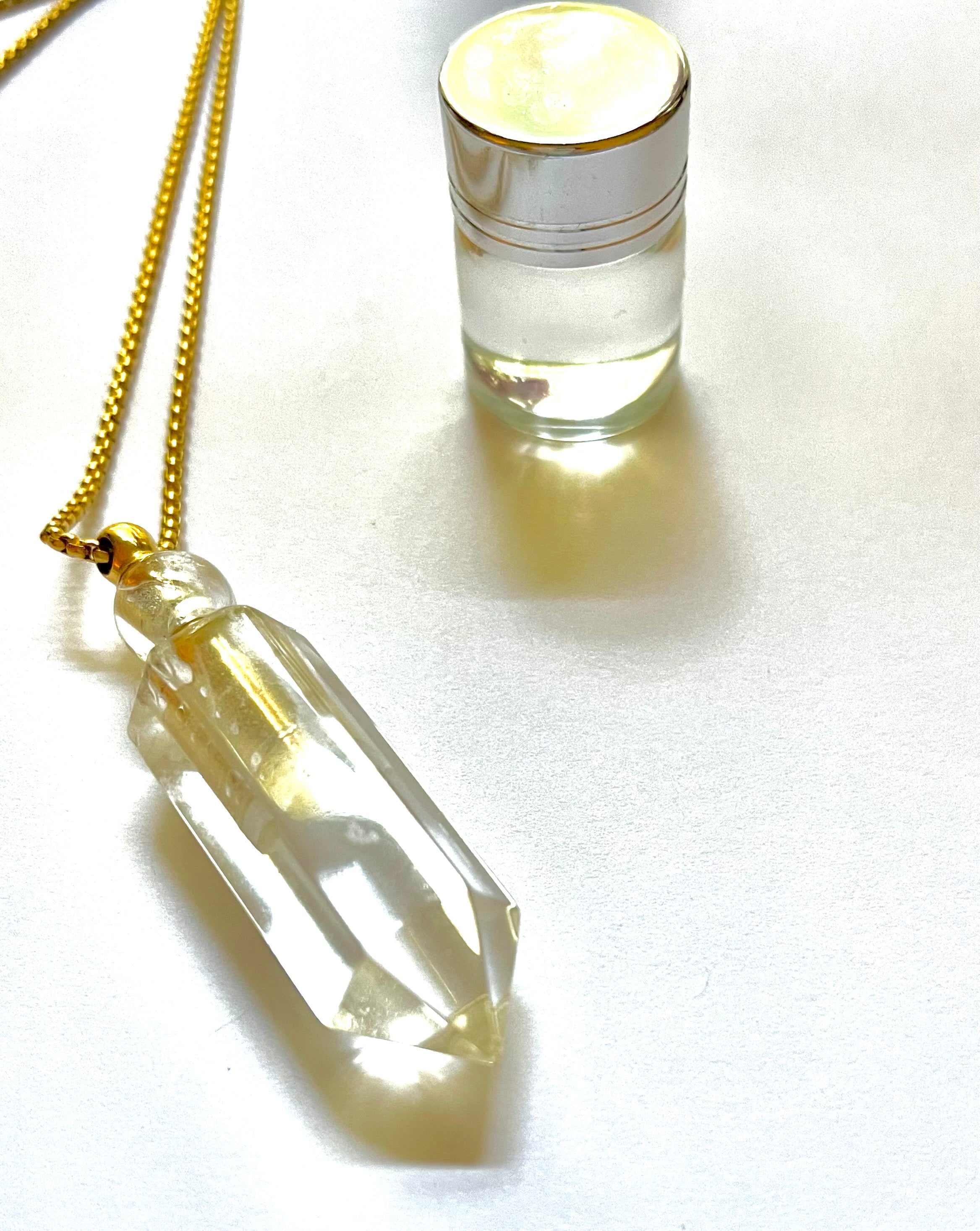 Divine Defence Alchemy Oil & Crystal Quartz Pendant